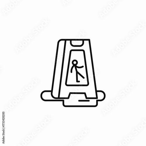 wet floor sign icon sign vector