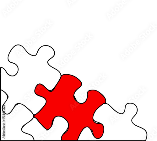 Puzzle vector illustration art on white background