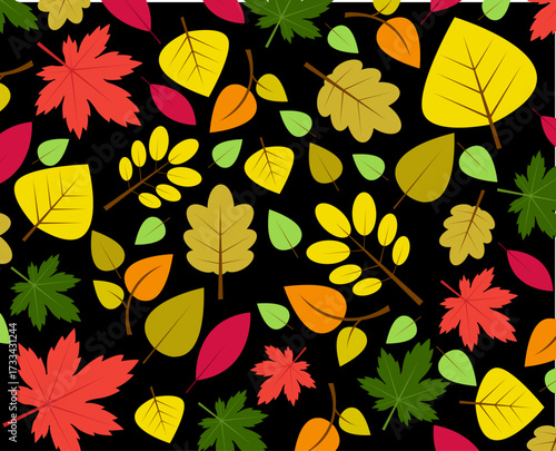 Background with maple autumn leaves