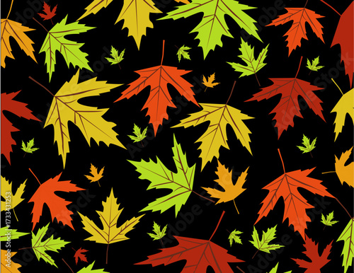 Background with maple autumn leaves