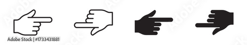 Finger pointing icons, vector illustration . 