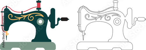 sewing machine logo silhouette vector, sewing machine silhouette vector illustration, vintage sewing machine silhouettes design, tailor sewing machine logo vector silhouette on white background
