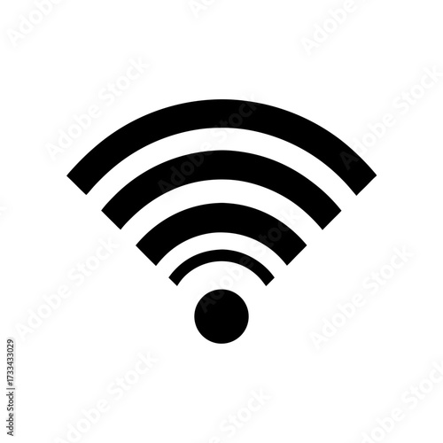 wi fi signal icon black silhouette vector illustration on transparent background