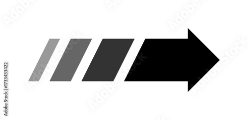 Schwarzer Pfeil, z.B. als Logo für Logistikunternehmen