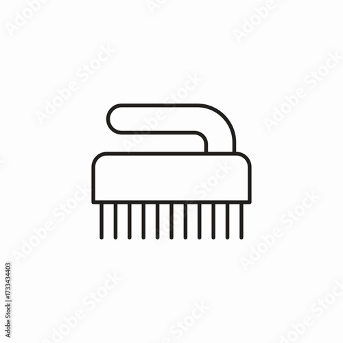 hand scrub brush icon sign vector