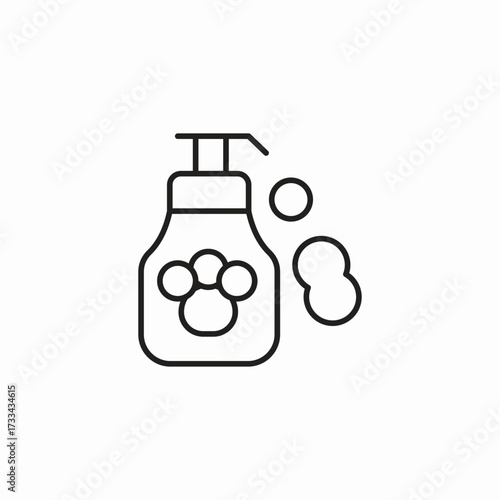 paw print soap icon sign vector