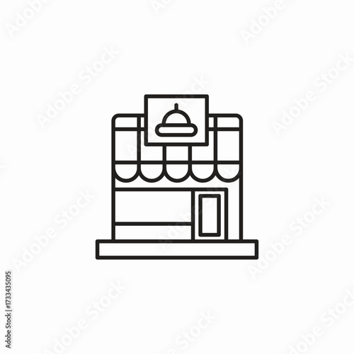restaurant building sign icon sign vector