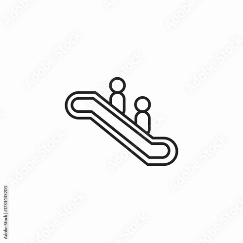 shopping mall escalator icon sign vector