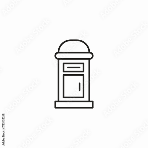 simple postbox icon icon sign vector