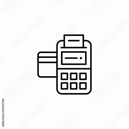 card payment terminal icon sign vector