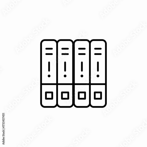 business document binders icon sign vector