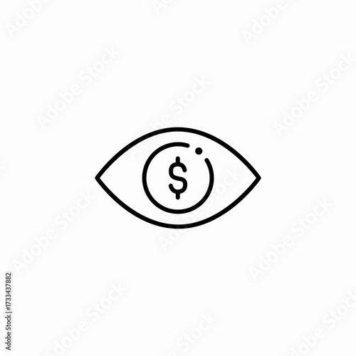 financial oversight vision icon sign vector