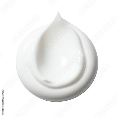 White cream isolated on transparent background