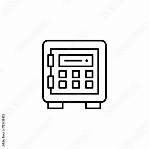 secure digital safe icon sign vector