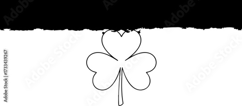 Elegant minimalist shamrock design celebrating luck and Irish heritage with a modern artistic flair