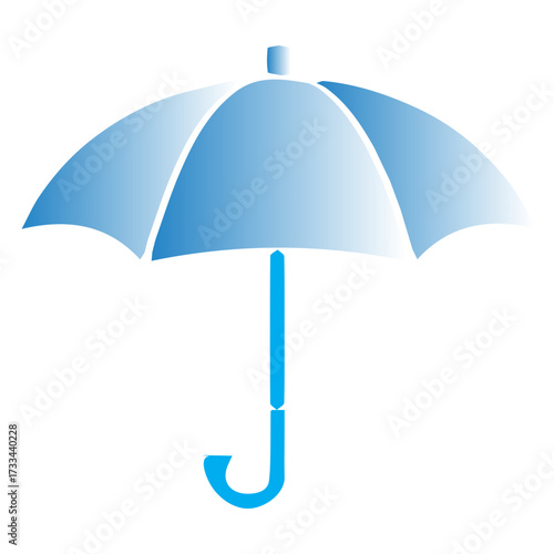 Blue Umbrella Protection Against Rain