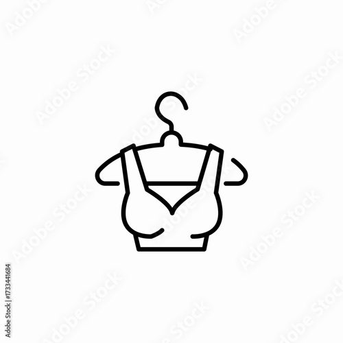 bra on hanger icon sign vector
