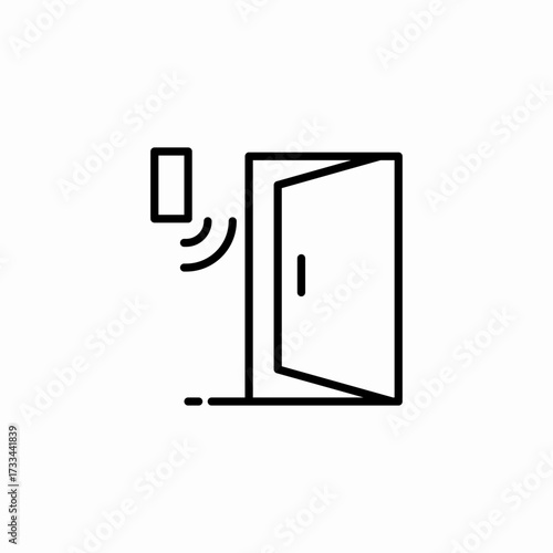 door contact sensor icon sign vector