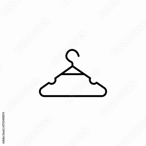 empty wire hanger icon sign vector