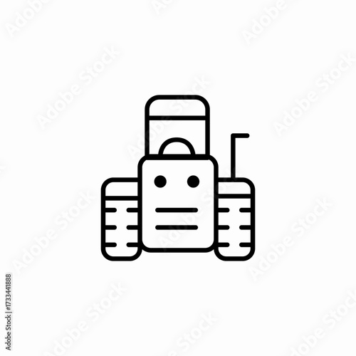 farm utility tractor icon sign vector