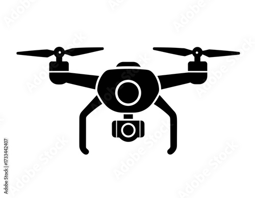 Futuristic Technology Silhouette Icon –  Drone