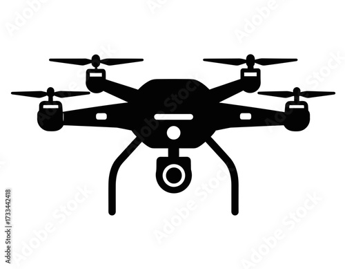 Futuristic Technology Silhouette Icon –  Drone