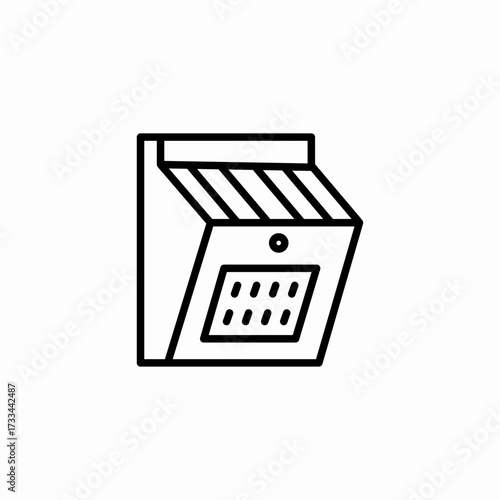 outdoor keypad alarm icon sign vector