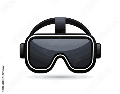 Futuristic Technology Silhouette Icon –  AR VR Headset