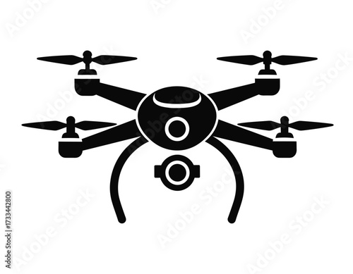 Futuristic Technology Silhouette Icon –  Drone