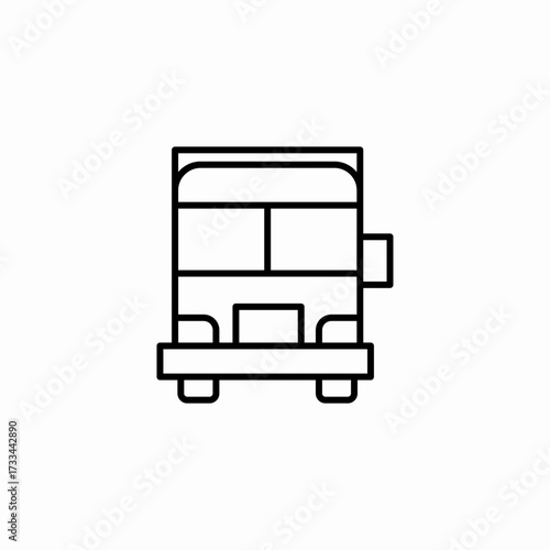 school passenger bus icon sign vector