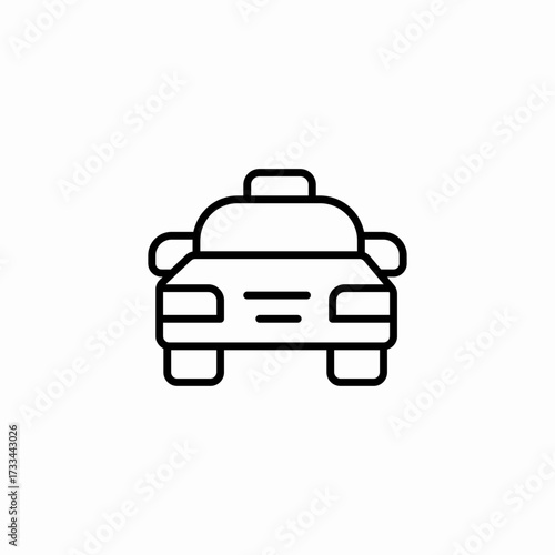 taxi cab vehicle icon sign vector