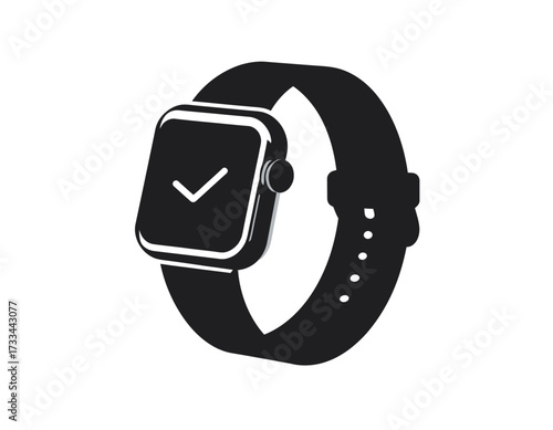 Futuristic Technology Silhouette Icon –  Wearable Gadget