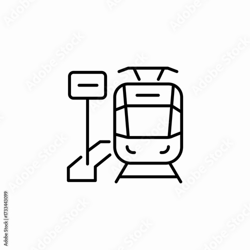 train platform sign icon sign vector