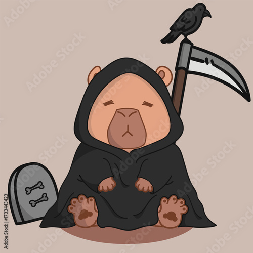 Capybara Grim Reaper EPS