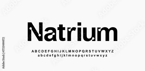 Modern Minimalist Font. Editable vector alphabet a-z. Sans Serif lettering. Perfect for any graphic design project. Rounded typography. Font for Movie, Business, technology, and any other needs	