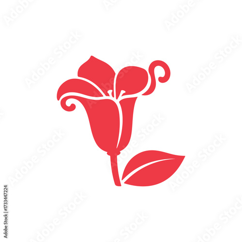 Minimal Vector Datura Flower Design – Elegant Botanical Illustration of Night Blooming Flower, Monochrome Line Art Floral Symbol for Nature, Herbal, Vintage, and Decorative Graphic Projects
