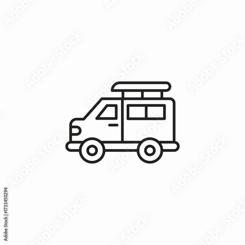 family van vehicle icon sign vector