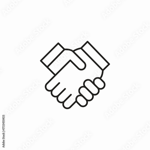handshake agreement deal icon sign vector