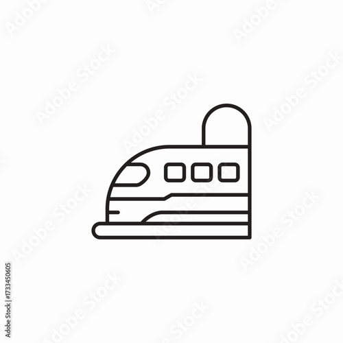 modern passenger train icon sign vector