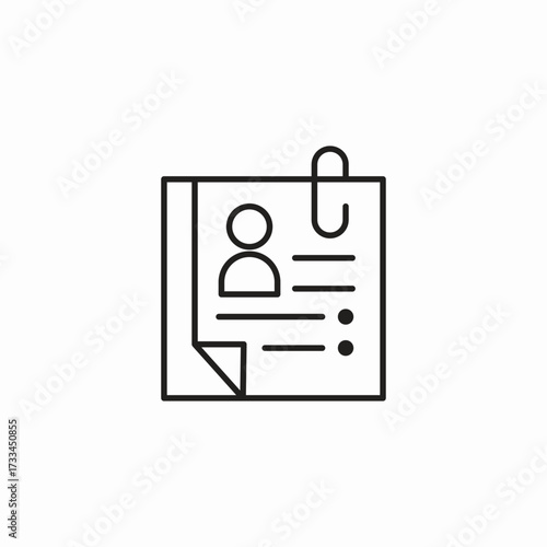 profile on clipboard icon sign vector