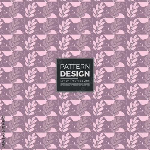 Gentle Floral Pattern in Lilac and Pink Tones with Organic Shapes