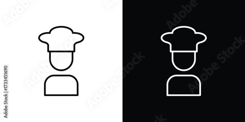 Chef icon. Thin linear vectors pack