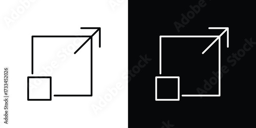 Window Maximize icon. Thin linear vectors pack