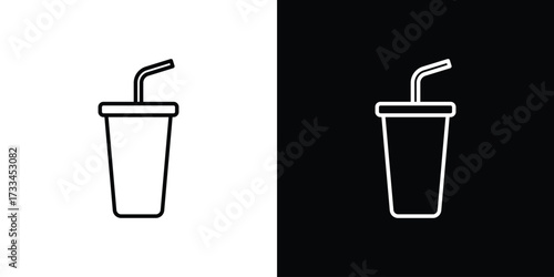 Swoosh Cup icon. Thin linear vectors pack