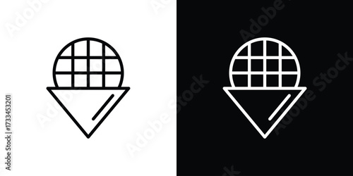 Stroopwafel icon. Thin linear vectors pack