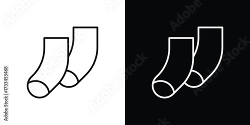 Socks icon. Thin linear vectors pack