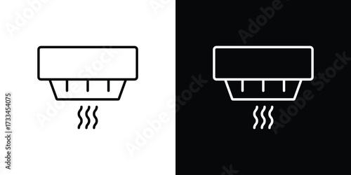 Sensor smoke icon. Thin linear vectors pack