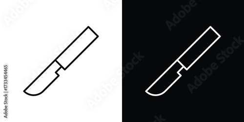 Scalpel path icon. Thin linear vectors pack