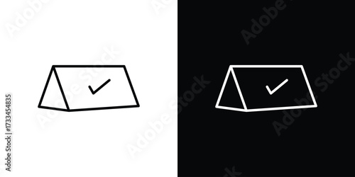 Reservation table icon. Thin linear vectors pack