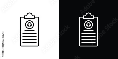 Prescription icon. Thin linear vectors pack